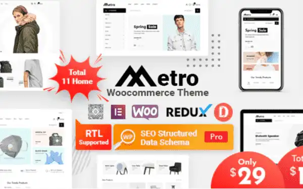 Metro Theme GPL v2.10 – Minimal WooCommerce WordPress Websites